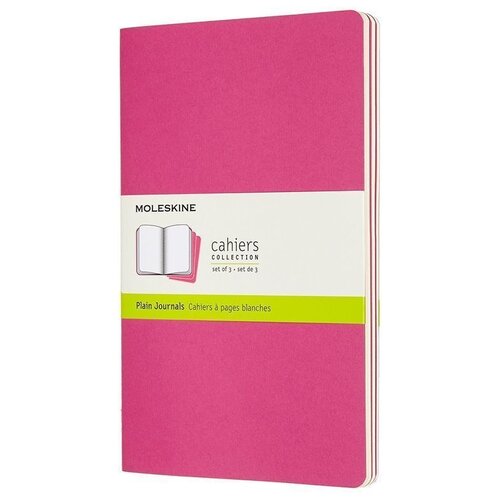 Купить Набор 3 блокнота Moleskine Cahier Journal Large, 80 стр розовый неон, нелинованный