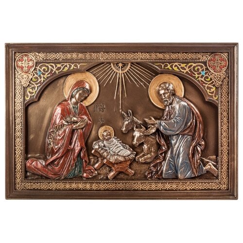 Панно Рождество Христово WS-525, 23х15 см, вес: 550 г, цвет: коричневый