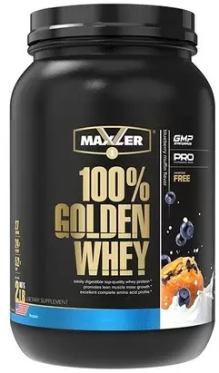 Протеин Maxler 100% Golden Whey, 908 гр, черничный маффин