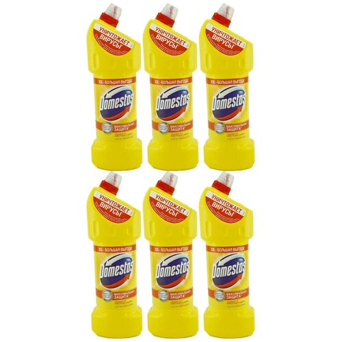 Средство Domestos Лимонная свежесть универсальное, 1,5 л, комплект: 6 упаковок