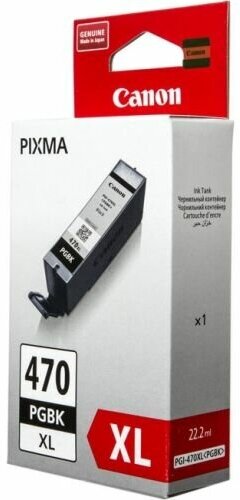 Картридж Canon PGI-470XL PGBK 0321C001 для MG5740, MG6840, MG7740. Чёрный. 500 страниц.