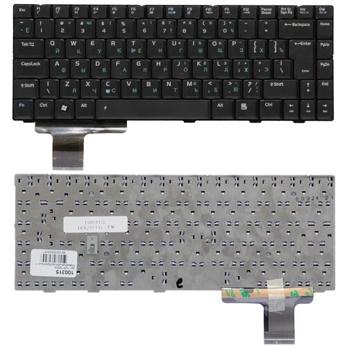 Клавиатура для ноутбука Asus V1A V1S V2 Series Г-образный Enter Черная без рамки PN K020662R1 930₽