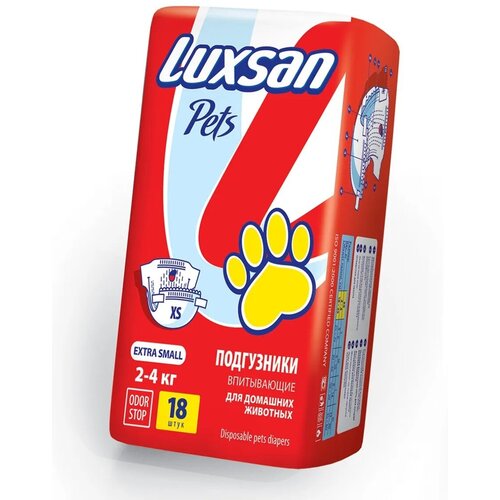 Подгузники для животных XS (2-4кг)(18-25см) 18шт/уп LUXSAN Premium