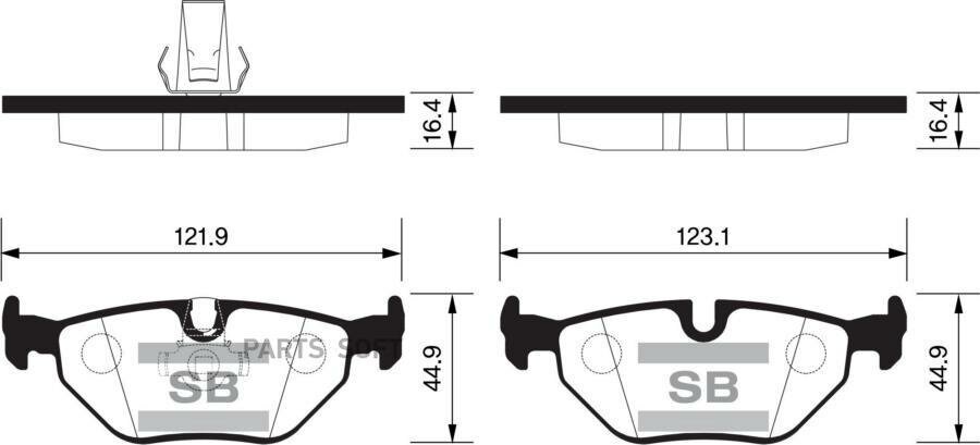 SP2167_колодки дисковые задние!\ BMW E34 1.8-2.5TD 89-97/E32 3.0-5.0 85-94 SANGSIN BRAKE / арт. SP2167 - (1 шт)