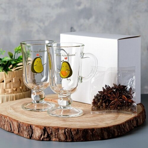Набор кружек для глинтвейна Авокадо-половинкидве штуки в коробке специи 1277₽