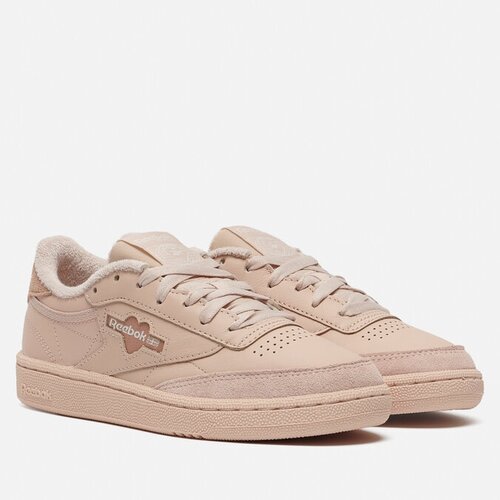 Кроссовки Reebok Club C, натуральная кожа, натуральная замша, размер 39, розовый