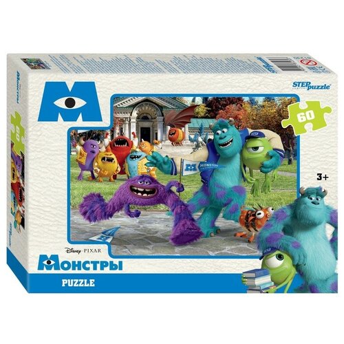 Пазл Монстры, Disney, 60 деталей / Step Puzzle пазл холодное сердце disney 60 деталей step puzzle