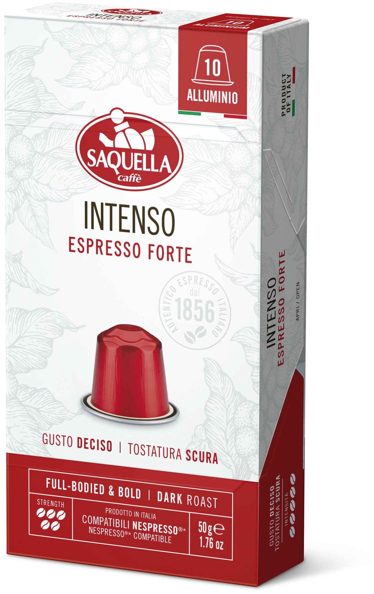 Кофе молотый SAQUELLA BAR ITALIA в капсулах Intenso 50гр - фотография № 1