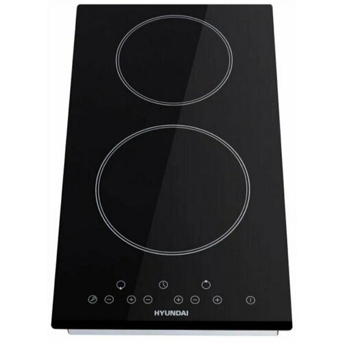 Поверхность домино стеклокерамическая HYUNDAI HHE 3285 BG черный 750000₽