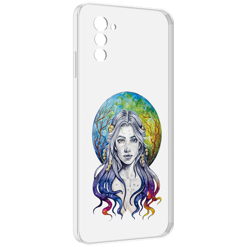 Чехол MyPads девушка с красивыми волосами для UleFone Note 12 / Note 12P задняя-панель-накладка-бампер
