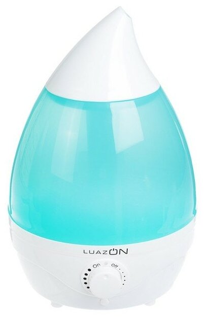Увлажнитель воздуха Luazon LHU-04, ультразвуковой, 18 Вт, 2 л, 35 м2, бело-голубой - фотография № 2