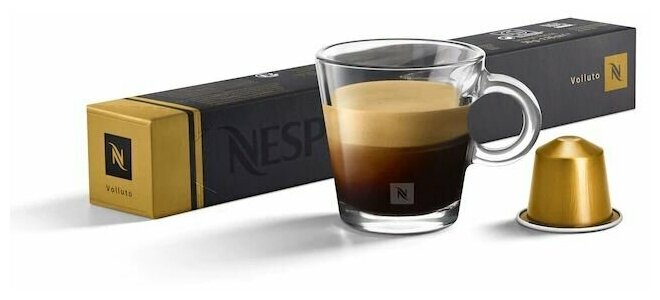 Кофе Nespresso Volluto в капсулах, упаковка 10 шт, для капсульной кофемашины Originals - фотография № 1