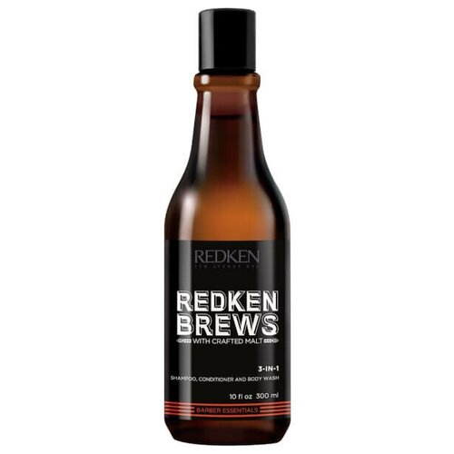 Redken Brews 3-IN-1 Шампунь, кондиционер и гель для душа 300 мл уход за волосами redken шампунь кондиционер и гель для душа brews 3 in 1