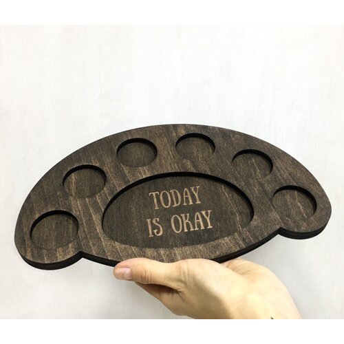 Деревянная шотница/ Подставка из дерева под рюмки / Держатель для шотов, поднос для рюмок