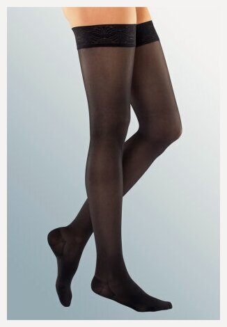 Изображение товара MEDI W0T1 - M - 5 Чулки женские компрессионные профилактические mj-1 metropole (M / Малая / Черный / Закрытый)