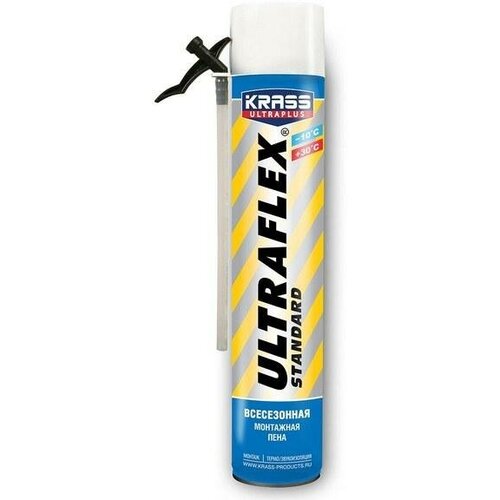 0005286 Пена монт KRASS ULTRAFLEX Standard Всесезонная krass ultraplus очиститель для пен ultraflex