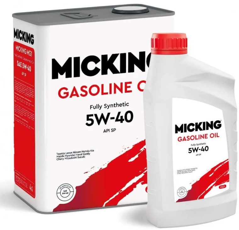 Моторное масло Micking Gasoline Oil MG1 5W-40 синтетическое API SP 5л