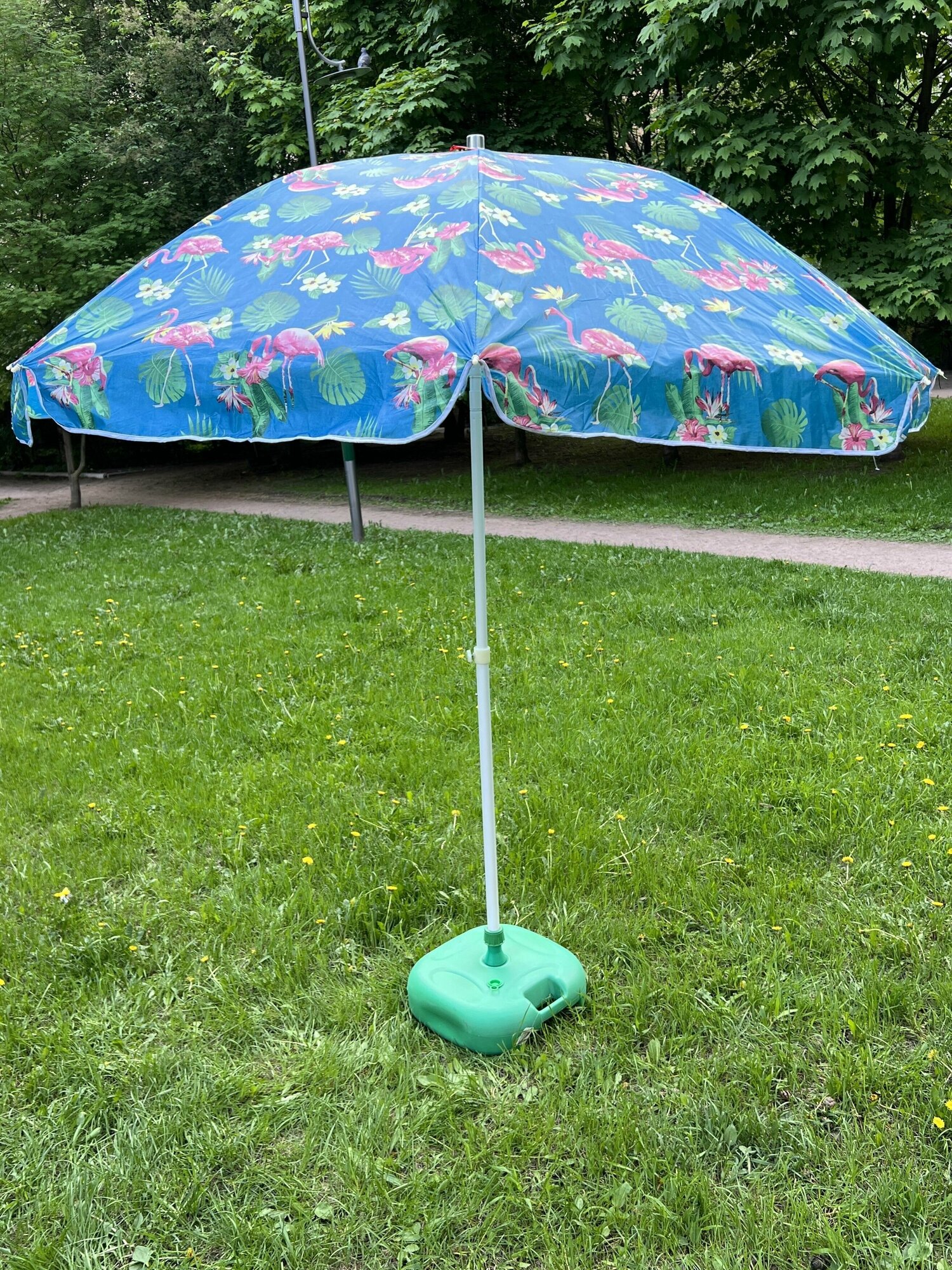 Держатель для садового зонта 20л, Подставка для крепления зонта с фиксатором - фотография № 5