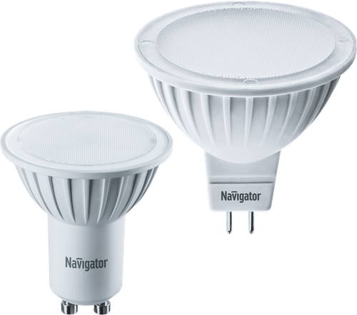 Лампа светодиодная LED 5вт 230в GU5.3 белая | код. 18578 | NAVIGATOR ( 1шт. )