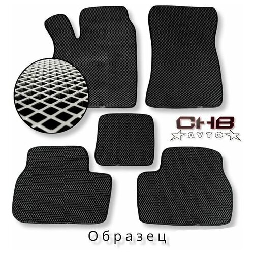Комплект полимерных нано ковриков (ЕВА) на ВАЗ 2108-2109-14, цвет чёрный
