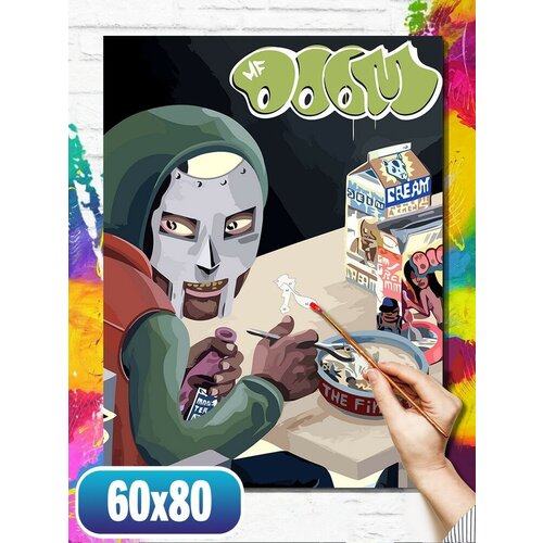 Картина по номерам на холсте музыка MF DOOM - 402 В 60X80