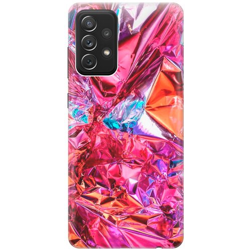 фото Re:pa накладка transparent для samsung galaxy a72 с принтом "розовая фольга"