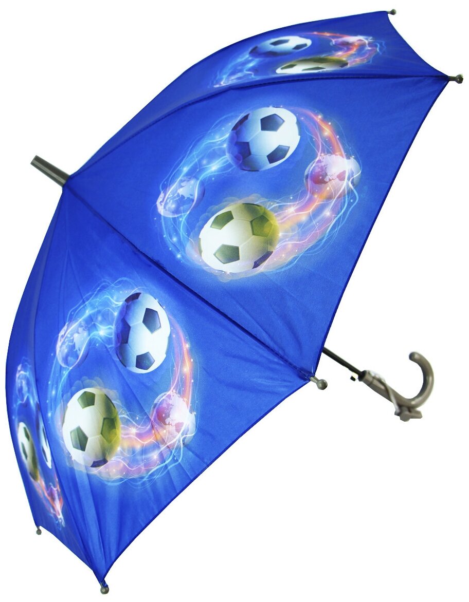 Детский зонт-трость Rain-Proof 217/синий,серый
