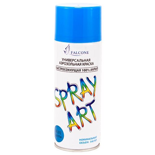 Краска аэрозольная для внутренних и наружных работ быстросохнущая RAL 5012 (светло-синий) 