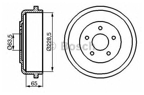 Барабан тормозной Bosch 0 986 477 129