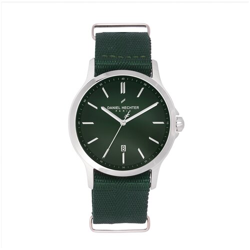 фото Наручные часы daniel hechter часы наручные мужские daniel hechter dhg00203, кварцевые, 42 мм, серебряный, зеленый