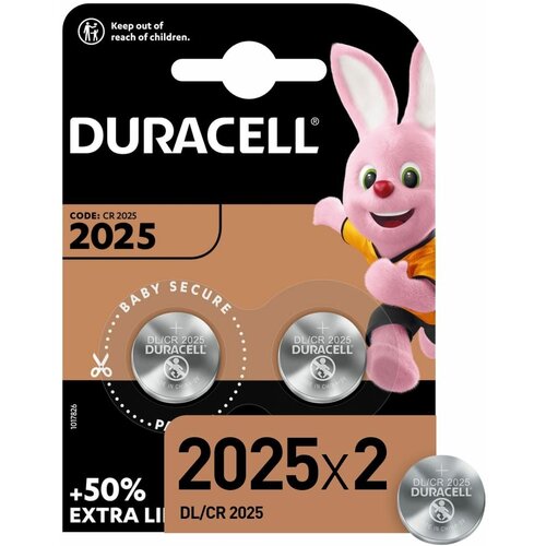 Duracell Батарейки литиевые Specialty 2025 3V DL2025/CR2025 2 шт. блистер Б0037272 батарейка duracell dl cr2025 2шт