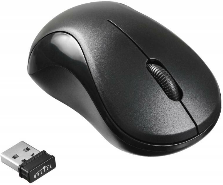 Мышь OKLICK 605SW, оптическая, беспроводная, USB, черный [tm-003] - фото №6