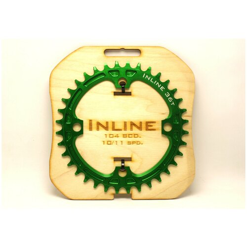 Звезда велосипедная Narrow Wide Inline 104 BCD для 10 скоростей, 36T, зелёная