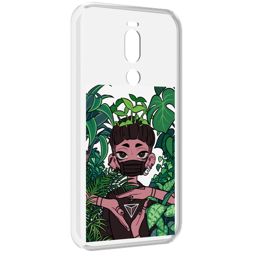 Чехол MyPads девушка в природе женский для Meizu X8 задняя-панель-накладка-бампер