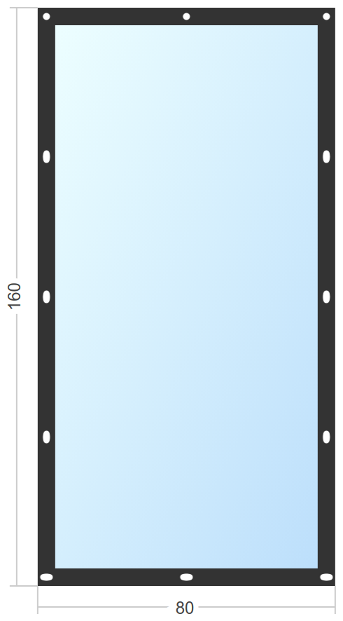 Мягкое окно Софтокна 80х160 см съемное, Французский замок, Прозрачная пленка 0,7мм, Черная окантовка, Комплект для установки - фотография № 3
