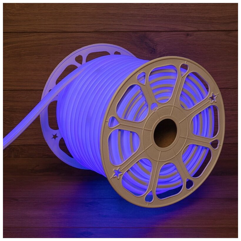 Гибкий неон LED SMD, форма – D, 16х16 мм, синий, 144 LED/м, бухта 50 м Neon-Night - фото №1
