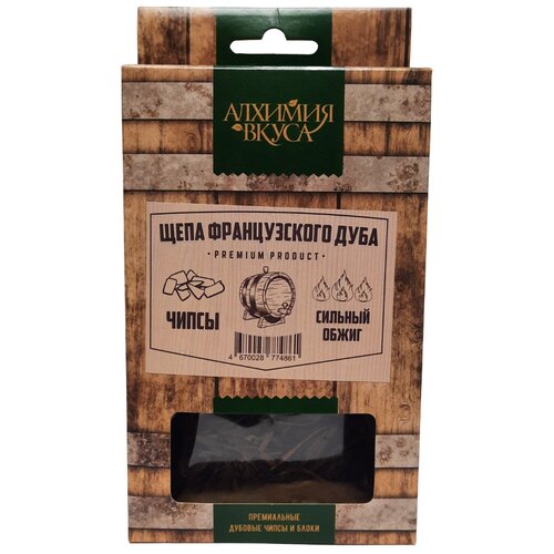 Набор щепы французского дуба Алхимия вкуса (чипсы, сильный обжиг), 20 г - 3 шт.