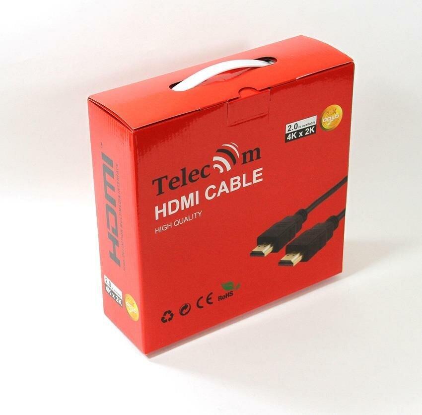 Кабель HDMI 15м TELECOM TCG200F-15M круглый черный - фото №15