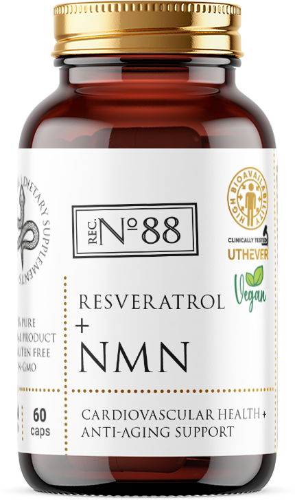NMN Бета Никотинамид Мононуклеотид 250 мг + Ресвератрол Uthever Еffepharm в веганских капсулах для омоложения антиоксидант / БАД 60 капсул
