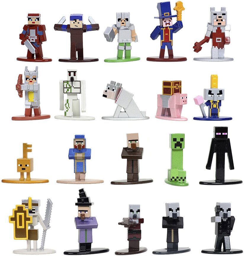 Набор Jada Toys Nano Metalfigs Minecraft wave 4 1.65" (20 Pack) 32329