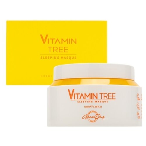 Маска для лица GRACE DAY VITAMIN TREE ночная выравнивающая тон кожи, 100 мл маска для лица grace day маска для лица vitamin tree выравнивающая тон кожи