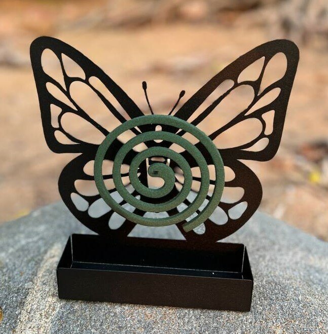 Подставка для спиралей от комаров, мошек и других насекомых декоративная Бабочка - фотография № 1