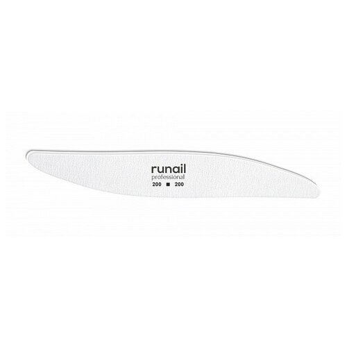 ruNail, Профессиональная пилка для искусственных ногтей (белая, лепесток, 200/200)