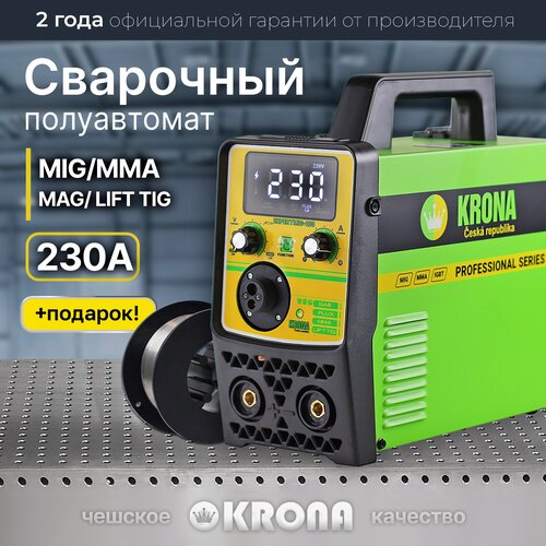Сварочный полуавтомат инверторного типа KRONA EXPERT MIG 230 с газом/ без газа