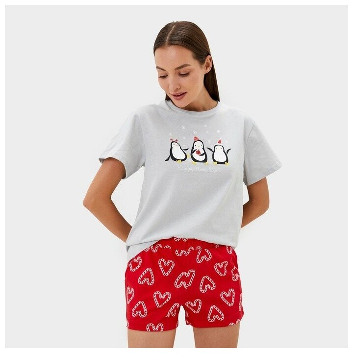 Пижама женская (футболка и шорты) KAFTAN "Love" р.48-50 7291362 - фотография № 16