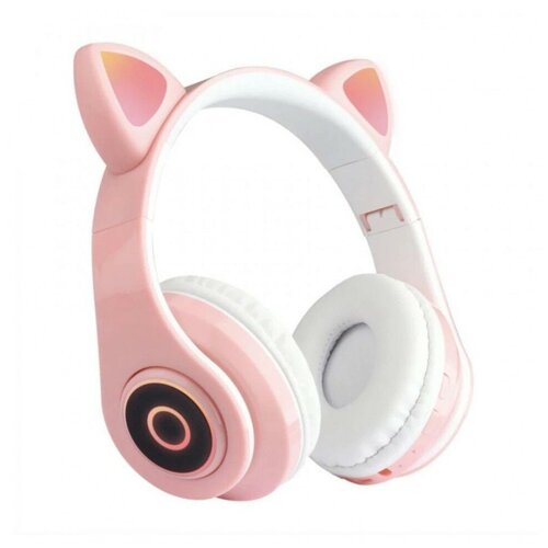 Наушники беспроводные Bluetooth Cat Ear KT-41 со светящимися кошачьими ушками - розовый 136700₽