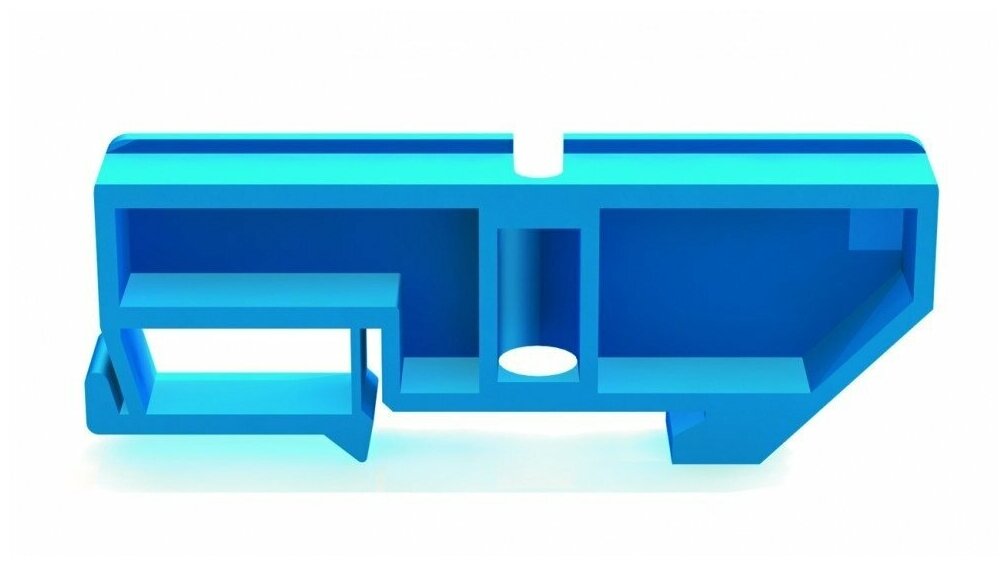 фото 32251DEK Изолятор для установки нулевой шины на DIN-рейку 35мм, синий