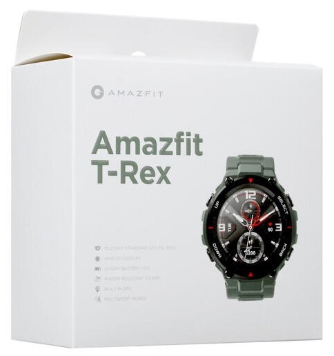Смарт-часы AMAZFIT T-Rex, 1.39", хаки / хаки - фото №8