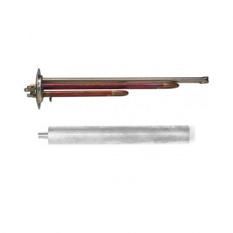 фото Комплект ТЭН RF 1000W(750+250), медь, D70мм, М6, клеммы под разъем, L295мм, 220V + анод, 30109K