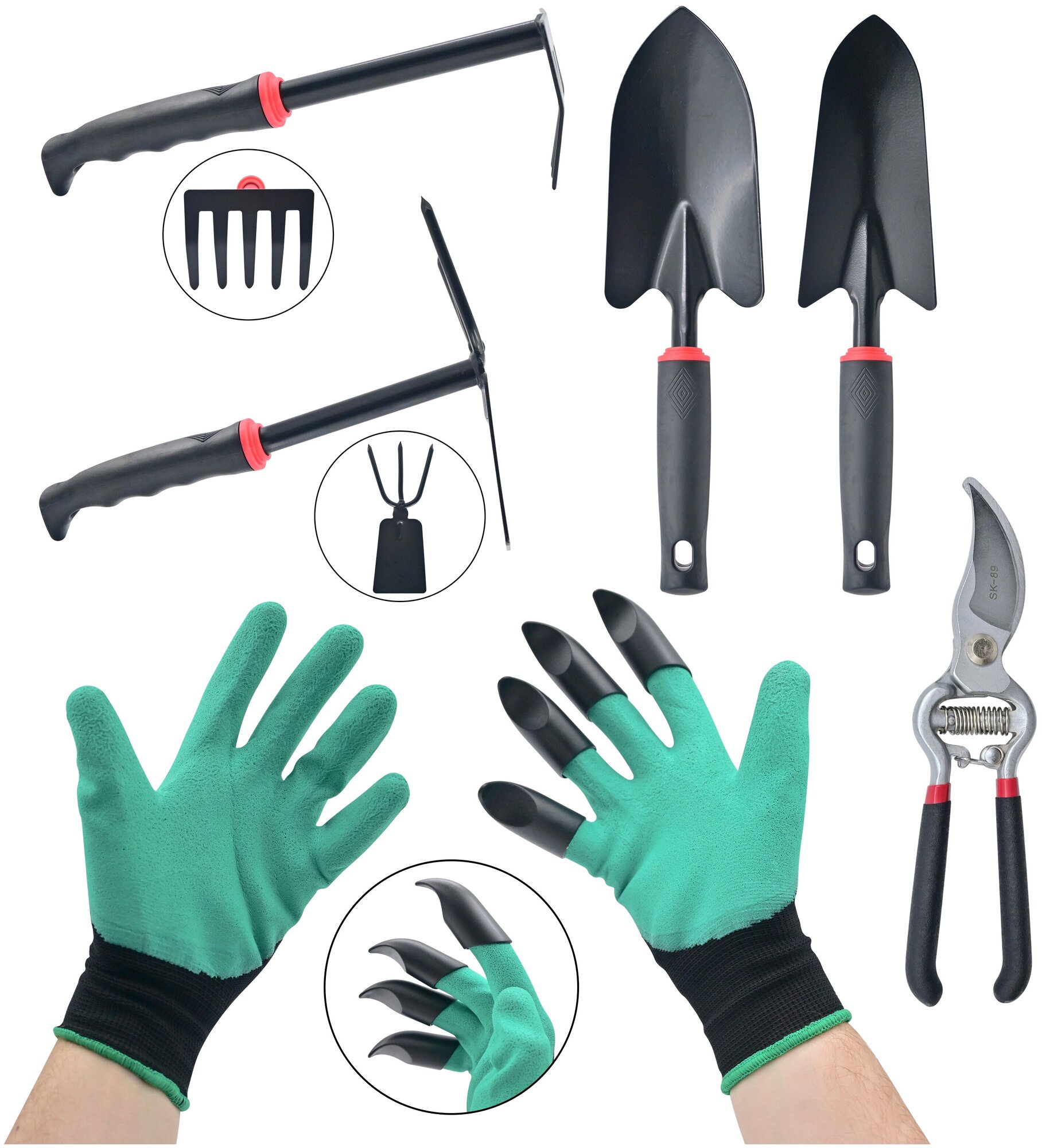 Набор садовых инструментов для сада и огорода MDSC1147 / садовые инструменты 7 предметов